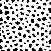 Vector black cow print pattern animal seamless.