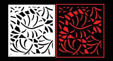 Decorative wall panels set Jali design CNC pattern, laser cutting pattern, router CNCcutting. vector