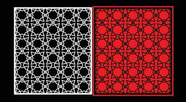 Decorative wall panels set Jali design CNC pattern, laser cutting pattern, router CNCcutting. vector