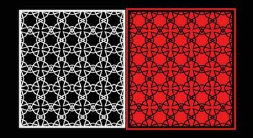 Decorative wall panels set Jali design CNC pattern, laser cutting pattern, router CNCcutting. vector