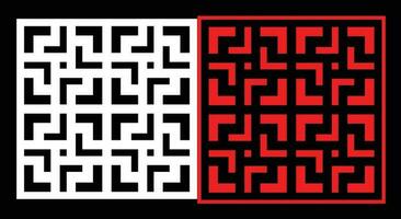 Decorative wall panels set Jali design CNC pattern, laser cutting pattern, router CNCcutting. vector