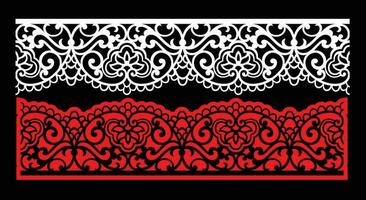 Decorative wall panels set Jali design CNC pattern, laser cutting pattern, router CNCcutting. vector