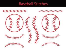 Baseball Stitches on a white background, Baseball Outline , vector illustration