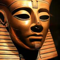 el tutankamón funeral máscara cerca arriba cara foto