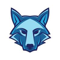 lobo cara vector ilustración, Perfecto para marca logo y mi deporte equipo logo diseño