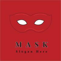 3d mask vector illustration. mask for dance logo design. with a maroon background. suitable for logos, icons, and t-shirt designs