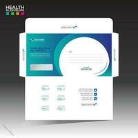 envelope design for health and any use vector