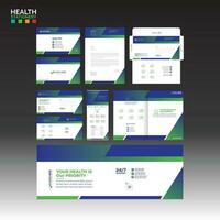 Health print Stationary design for medical vector