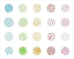 Abstract Aesthetic Hand Drawn Circle Ornament Doodle vector