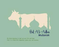 Eid Al Adha Mubarak Vector Illustration. Happy Al Adha Background.