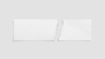 Rasgado papel bordes rasgado papel textura. papel etiqueta. blanco papel sábana para antecedentes con recorte camino. cerca arriba. foto