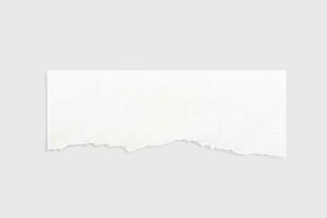 Torn paper edges. Ripped paper texture. Paper tag. White paper sheet for background with clipping path. Close up. photo