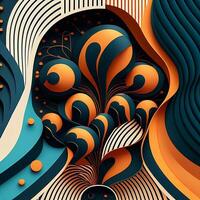 Abstract line pattern illustration graphic use for template background. . photo