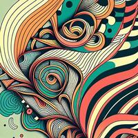 Abstract line pattern illustration graphic use for template background. . photo