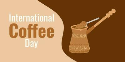 Coffee day. The concept of the holiday. vector