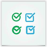 Check mark icon tick check list icon illustration premium design vector eps10