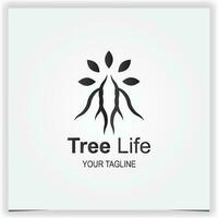 Tree logo design idea with creative concept logo premium elegant template vector eps 10