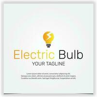 Electric bulb logo design template creative premium elegant template vector eps 10