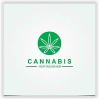 vector inicial letra un canabis marijuana cbd logo prima elegante modelo vector eps 10