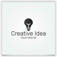 Vector light bulb icon vector isolated on white background idea sign solution thinking logo creative premium elegant template vector eps 10