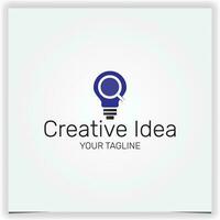 Vector search bulb idea logo creative premium elegant template vector eps 10