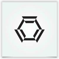 vector logo with modern unique and clean abstract shapes hexagon logo premium elegant template vector eps 10