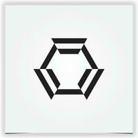 vector logo with modern unique and clean abstract shapes hexagon logo premium elegant template vector eps 10