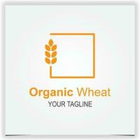 simple organic wheat logo premium elegant template vector eps 10