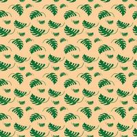 Summer background seamless pattern with tropical leaf monstera abstract premium vector design