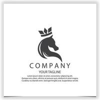 king horse logo creative premium elegant template vector eps 10