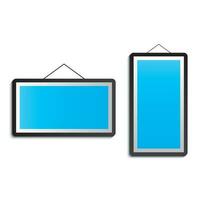 Photo frames. collection photo frames, isolated. template photo frame different shapes. white background illustration premium design vector eps10