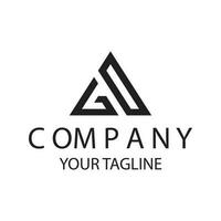 go initial triangle logo design premium elegant template vector eps 10