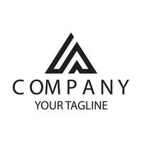 ua initial triangle logo design premium elegant template vector eps 10