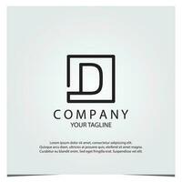 Black square d logo premium elegant template vector eps 10