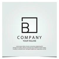 Black square b logo premium elegant template vector eps 10