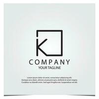 Black square k logo premium elegant template vector eps 10