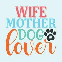 Dog Lover Lettering Vector