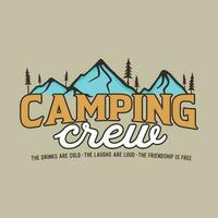 Summer Camping Adventure Shirt Design vector