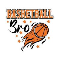 Basketball Bro Lettering Vector