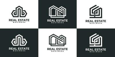 set of modern real estate logo inspiration vector