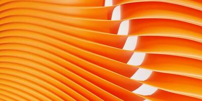 3D abstract orange and white color background with curve line. 3D render illustration. photo