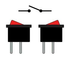 eléctrico cambiar y símbolo. balancín cambiar. vector