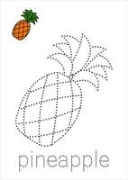 Trace and Color Pineapple vector