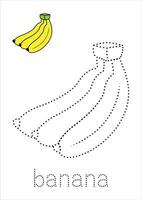 Trace and Color Banana vector
