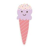 Vector illustrations of cute ice cream.