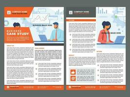 Case Study Template for Business vector