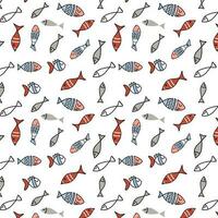 pattern fish,vector illustration  on isolated white background vector
