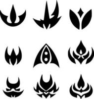 set of icon shape vector