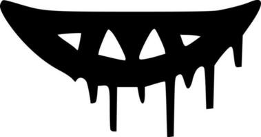 black zombie icon vector