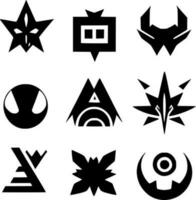 set of icon shape vector